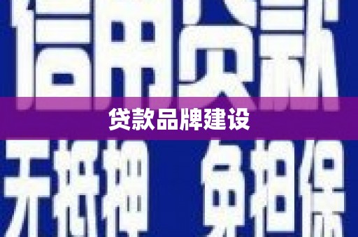 乾安贷款品牌建设