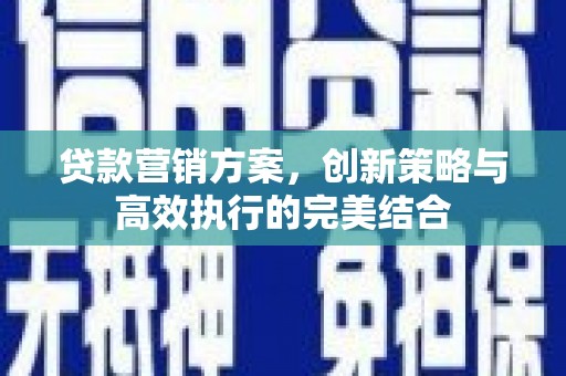 乾安贷款营销方案，创新策略与高效执行的完美结合