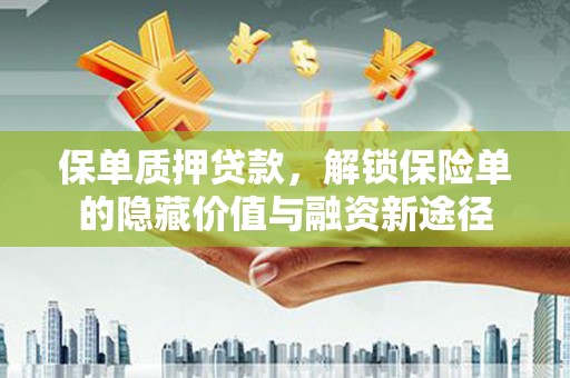 乾安保单质押贷款，解锁保险单的隐藏价值与融资新途径