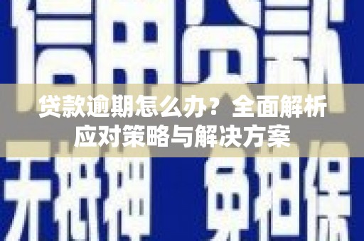 乾安贷款逾期怎么办？全面解析应对策略与解决方案