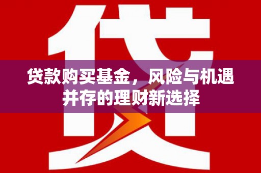 乾安贷款购买基金，风险与机遇并存的理财新选择