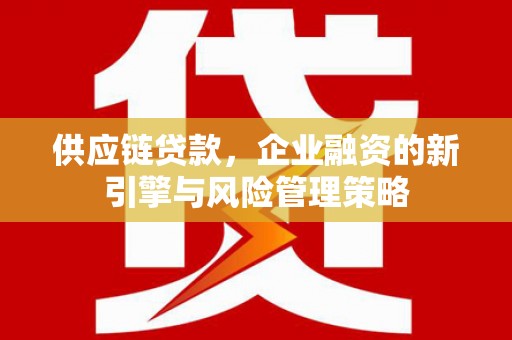 乾安供应链贷款，企业融资的新引擎与风险管理策略