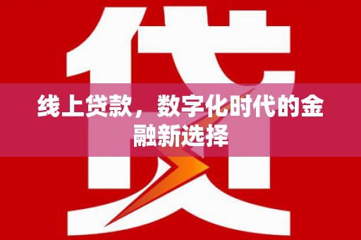 乾安线上贷款，数字化时代的金融新选择