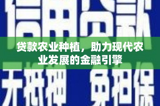 乾安贷款农业种植，助力现代农业发展的金融引擎