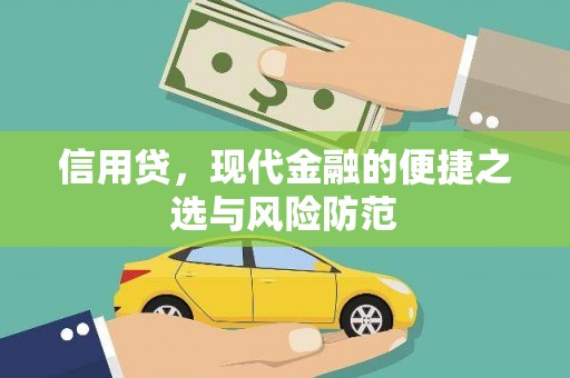 乾安信用贷，现代金融的便捷之选与风险防范